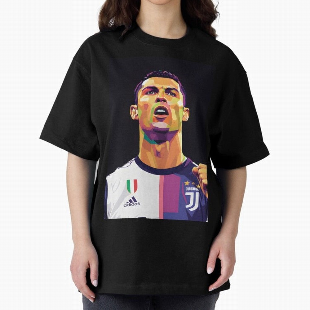 Ronaldo pop art Oversized T-Shirt Remember Match Day Hype around FIFA World Cup 2026, Mbappe and Neymar, France and Portugal, Tournament Hype, Historic Matchups, Family Viewing Parties and Global Sports Pride; Perfect for People Who Love Argentina,