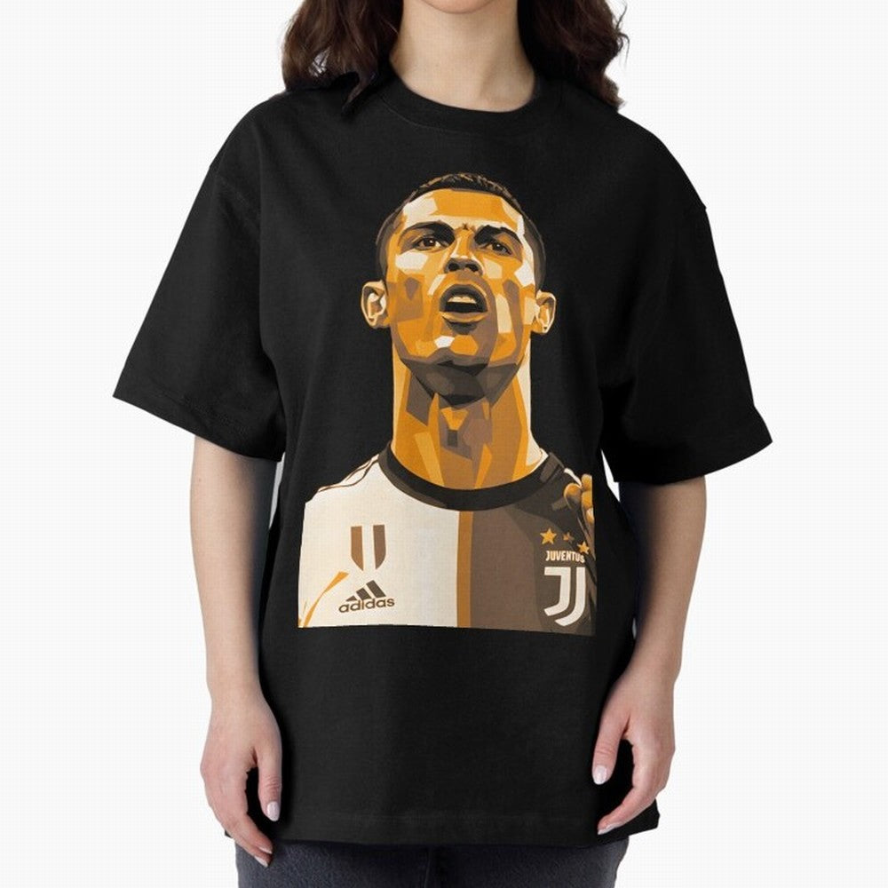 Ronaldo Oversized T-Shirt Stand with FIFA World Cup 2026 with Messi, CR7 and Mbappe, England, France and Netherlands Energy, Classic Soccer Heritage, Championship Pressure, Fan Loyalty and International Pride; Perfect for Supporters Who Want Bold