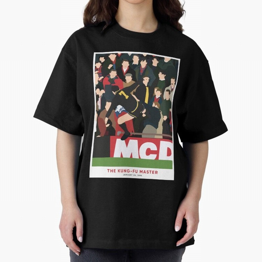 Eric Cantona The Kung-Fu Master Oversized T-Shirt Show Your Love for FIFA World Cup 2026 for Fans of Neymar, Haaland and Cristiano Ronaldo and England and Germany, Bringing Sports Nostalgia, International Competition, Famous Players and