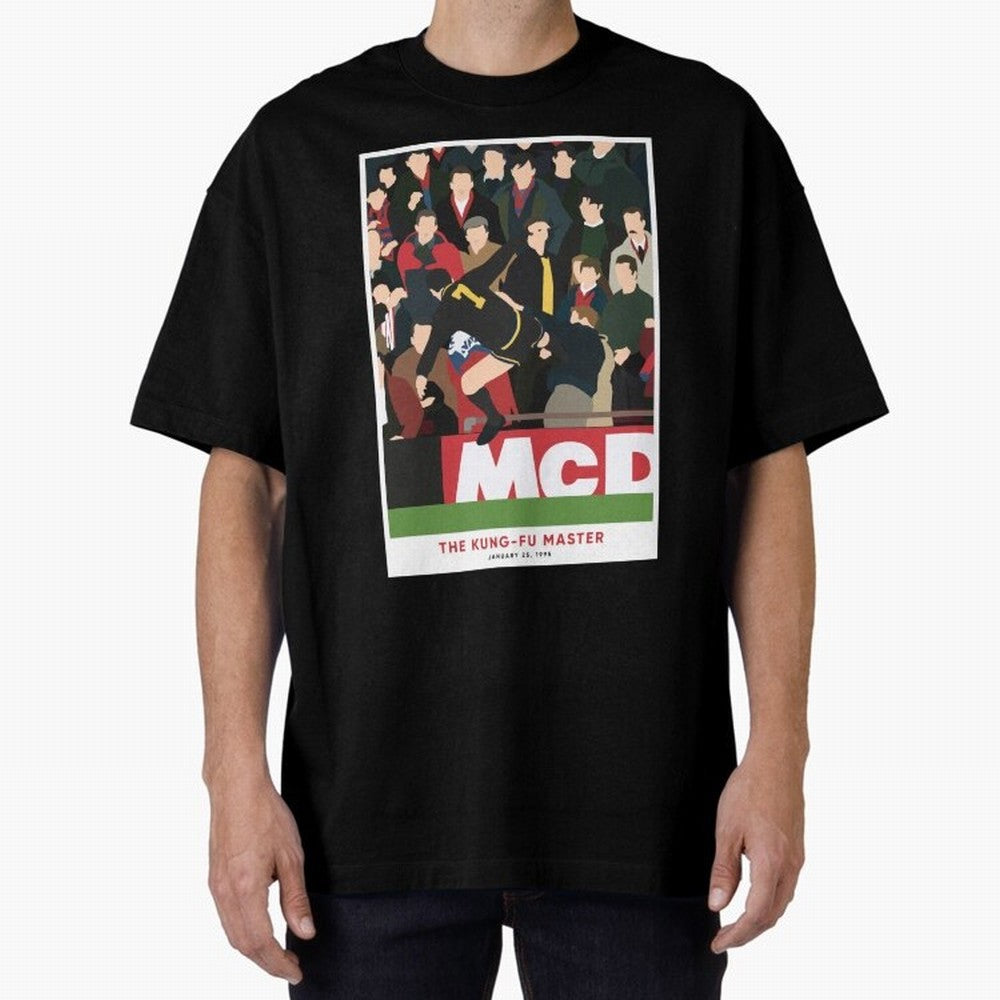 Eric Cantona The Kung-Fu Master Oversized T-Shirt Show Your Love for FIFA World Cup 2026 for Fans of Neymar, Haaland and Cristiano Ronaldo and England and Germany, Bringing Sports Nostalgia, International Competition, Famous Players and