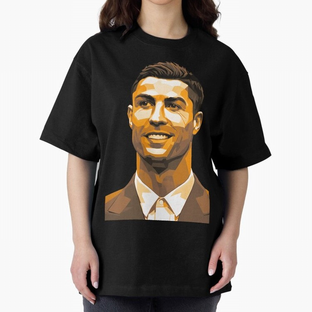 Ronaldo Oversized T-Shirt Carry National Pride through FIFA World Cup 2026 USA Canada Mexico Centered on Messi, CR7 and Mbappe, Portugal Energy, Global Supporter Spirit, Legendary Goals, National Colors and Tournament Celebration; Ideal for Fans