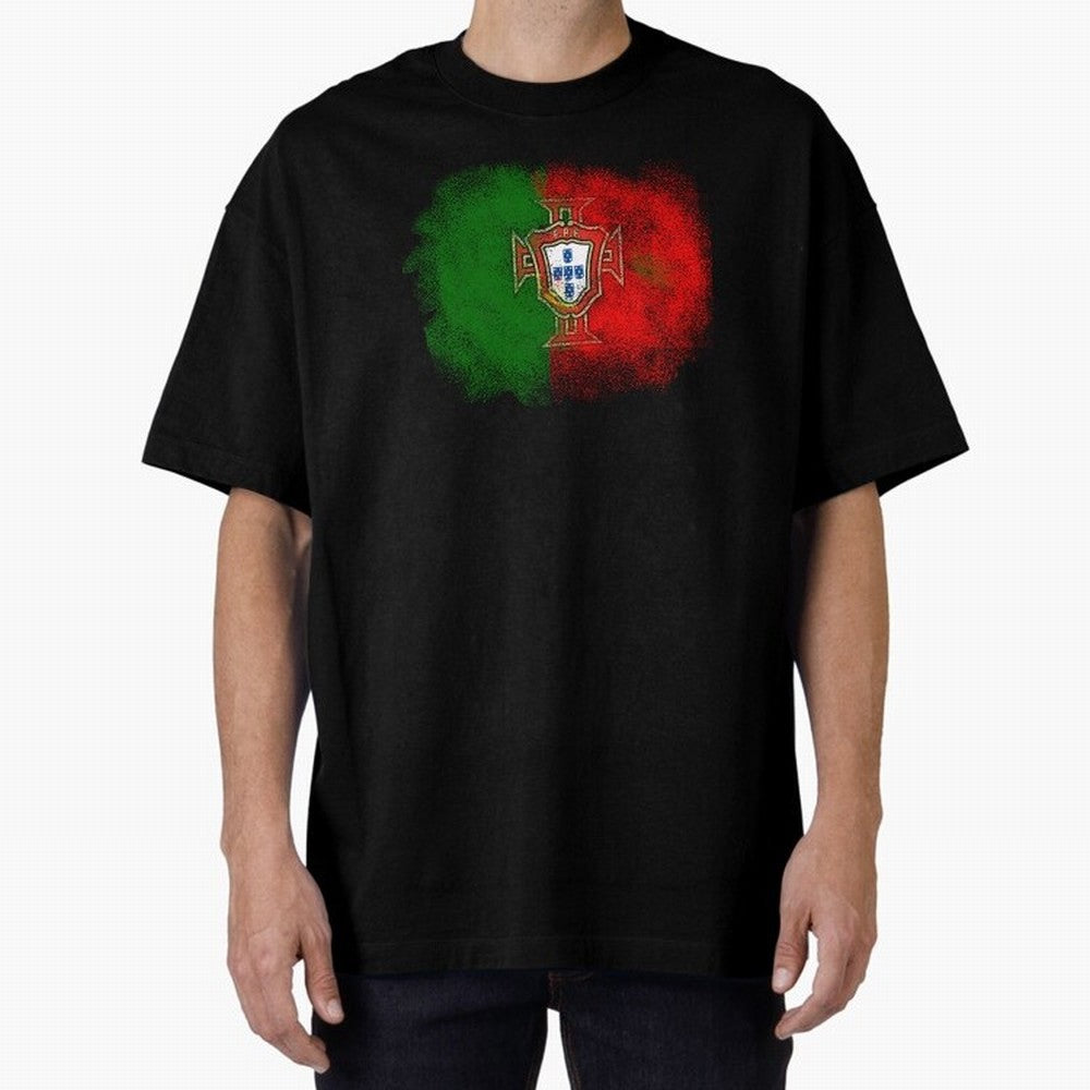 Portugal Oversized T-Shirt Celebrate the Magic of FIFA World Cup 2026 Spirit, Capturing Brazil, Mbappe, Championship Spirit, Famous Goals, Roaring Crowds and International Football Unity; Ideal for Passionate Fans Who Love Underdog Stories,