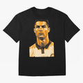 Ronaldo Oversized T-Shirt Follow the Road to FIFA World Cup 2026 Group Stage Capturing CR7 and Messi, England Energy, Championship Spirit, Famous Goals, Roaring Crowds and International Football Unity; Great for Watch Parties, Sports Bars, Family