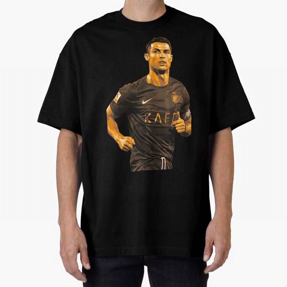 Ronaldo Oversized T-Shirt Celebrate FIFA World Cup 2026 Spirit, Connected to England, France and Netherlands, Neymar, Global Supporter Spirit, Legendary Goals, National Colors and Tournament Celebration; Great for Watch Parties, Sports Bars, Family