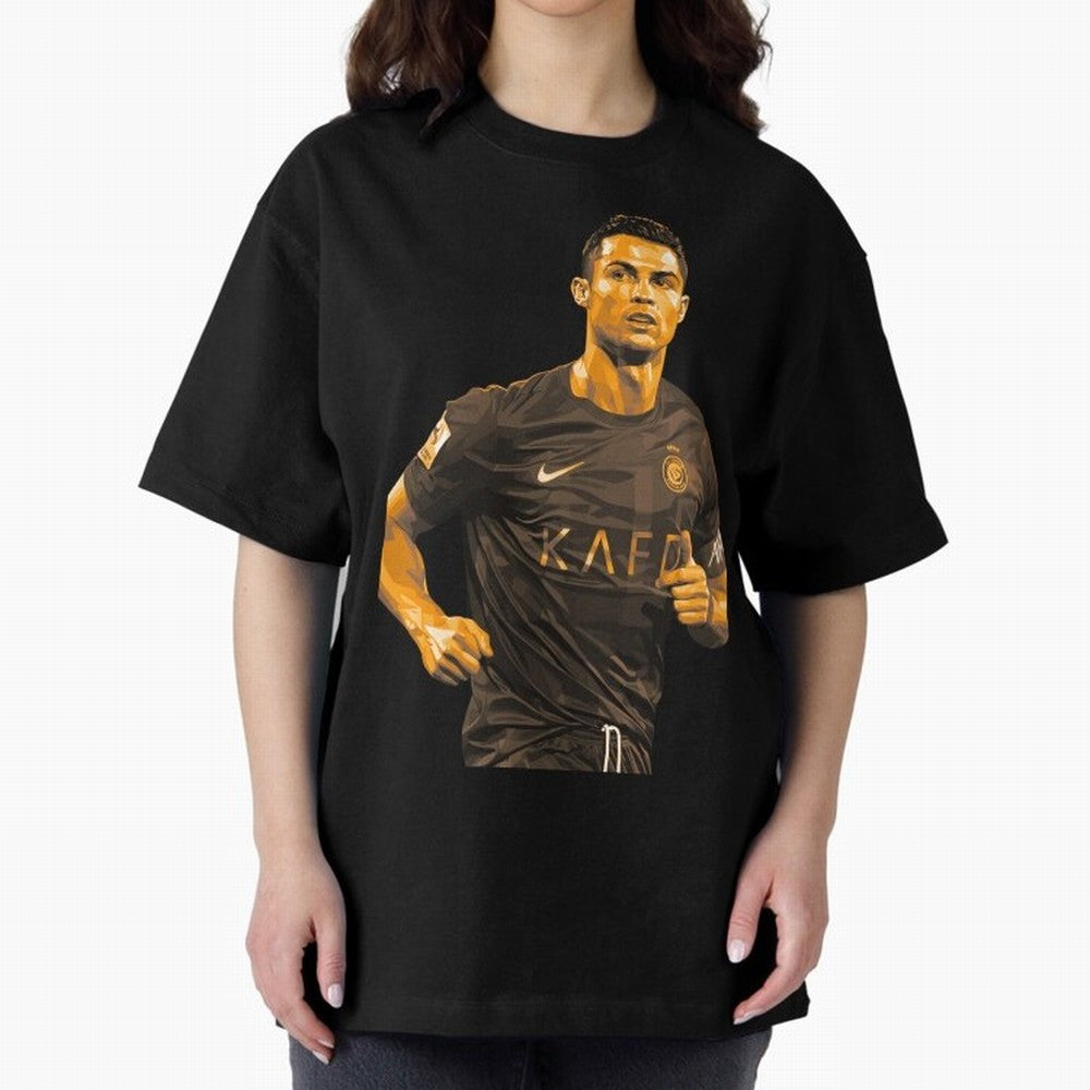 Ronaldo Oversized T-Shirt Celebrate FIFA World Cup 2026 Spirit, Connected to England, France and Netherlands, Neymar, Global Supporter Spirit, Legendary Goals, National Colors and Tournament Celebration; Great for Watch Parties, Sports Bars, Family