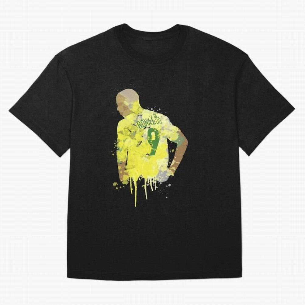 Ronaldo Brazil Legend Art Oversized T-Shirt Celebrate the Magic of FIFA World Cup 2026 USA Canada Mexico Celebrating Haaland and Mbappe, Brazil, Portugal and Argentina Energy, Goal Celebration Energy, Supporter Heritage, Football Icons and