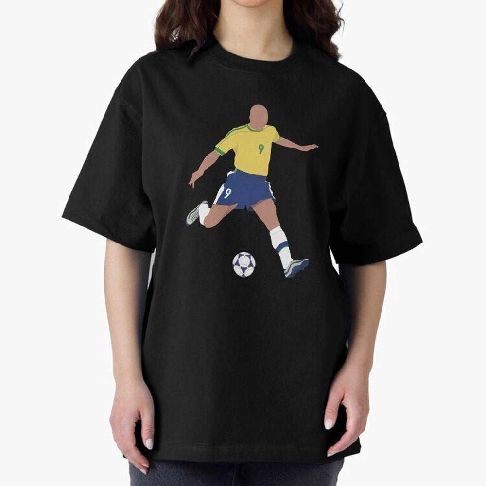 Ronaldo Lu¨ªs Naz¨¢rio de Lima - R9 Oversized T-Shirt Enjoy the Biggest Football Party of FIFA World Cup 2026 Highlighting Mbappe, Brazil Energy, Goal Celebration Energy, Supporter Heritage, Football Icons and Worldwide Tournament Joy; Ideal for