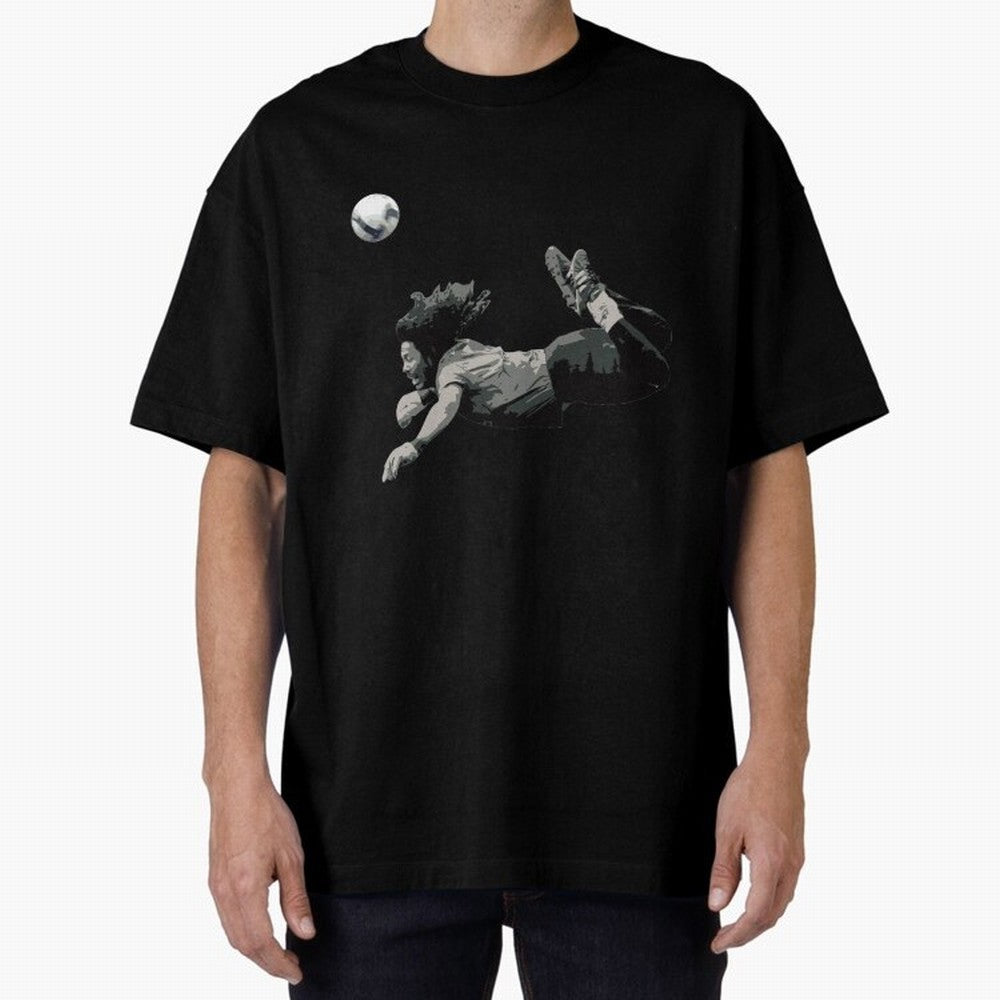 Rene Higuitas Scorpion kick35 Oversized T-Shirt Follow the Final Road of the FIFA World Cup 2026 Group Stage Journey through Mbappe Highlights, Spain and Netherlands Pride, Championship Spirit, Famous Goals, Roaring Crowds and International