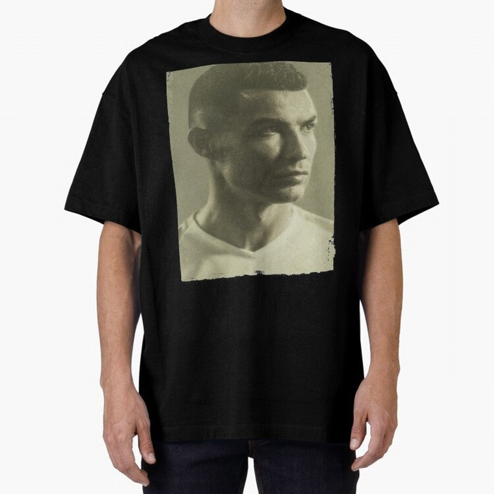 Cristiano Ronaldo Fan Art Oversized T-Shirt Build FIFA World Cup 2026 USA Canada Mexico Spirit, Highlighting Spain and Netherlands, CR7, Match Day Excitement, Supporter Culture, Golden Goals and Global Football Passion; Created for Match Day