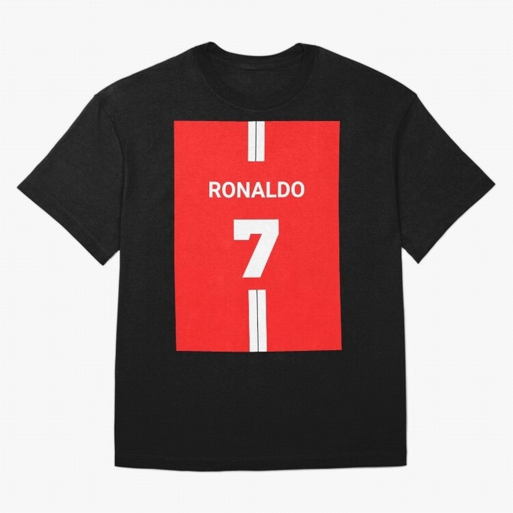 Ronaldo Jersey - 7 Back to Manchester Oversized T-Shirt Share the Excitement of FIFA World Cup 2026 Group Stage for Fans of Haaland and England, Bringing Championship Spirit, Famous Goals, Roaring Crowds and International Football Unity; Ideal for