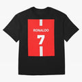 Ronaldo Jersey - 7 Back to Manchester Oversized T-Shirt Share the Excitement of FIFA World Cup 2026 Group Stage for Fans of Haaland and England, Bringing Championship Spirit, Famous Goals, Roaring Crowds and International Football Unity; Ideal for