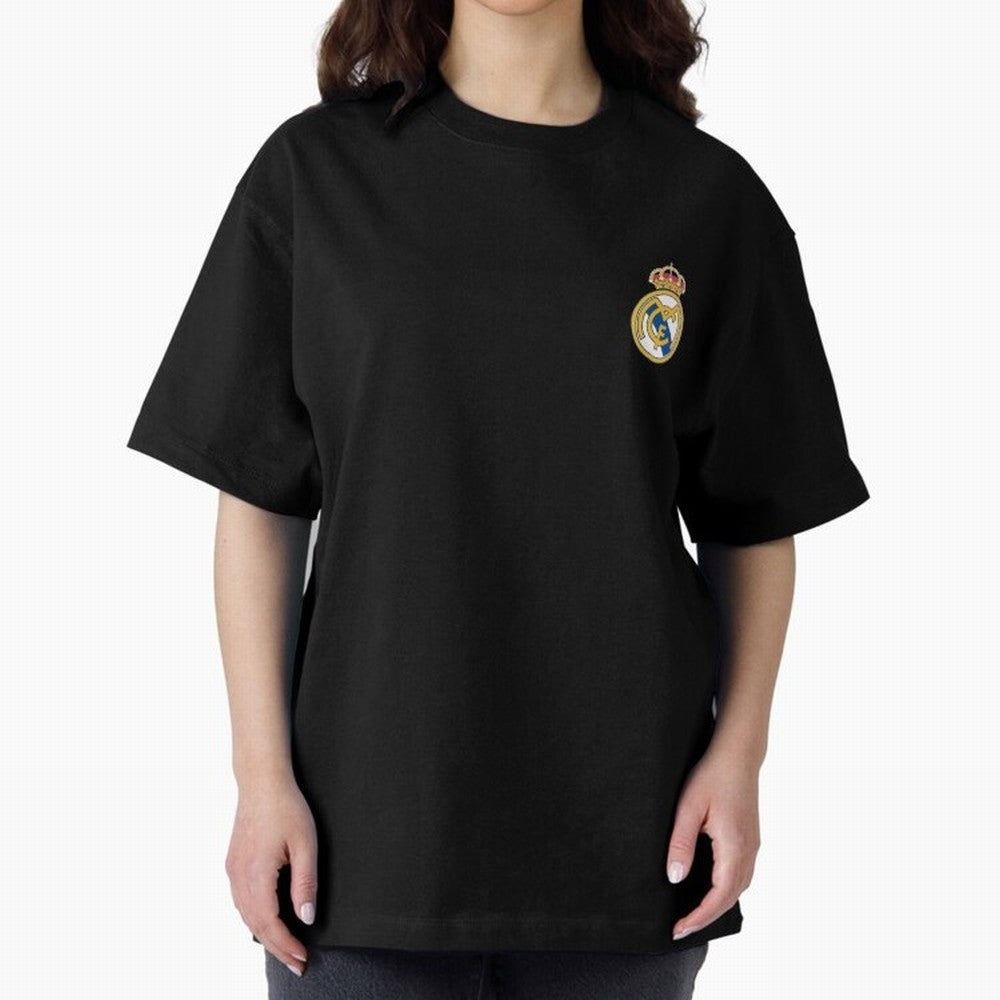 Madrid Football Logo Oversized T-Shirt Elevate FIFA World Cup 2026 Group Stage for Fans of Haaland and Spain and Netherlands, Bringing Classic Soccer Heritage, Championship Pressure, Fan Loyalty and International Pride; Ideal for Football Dads,