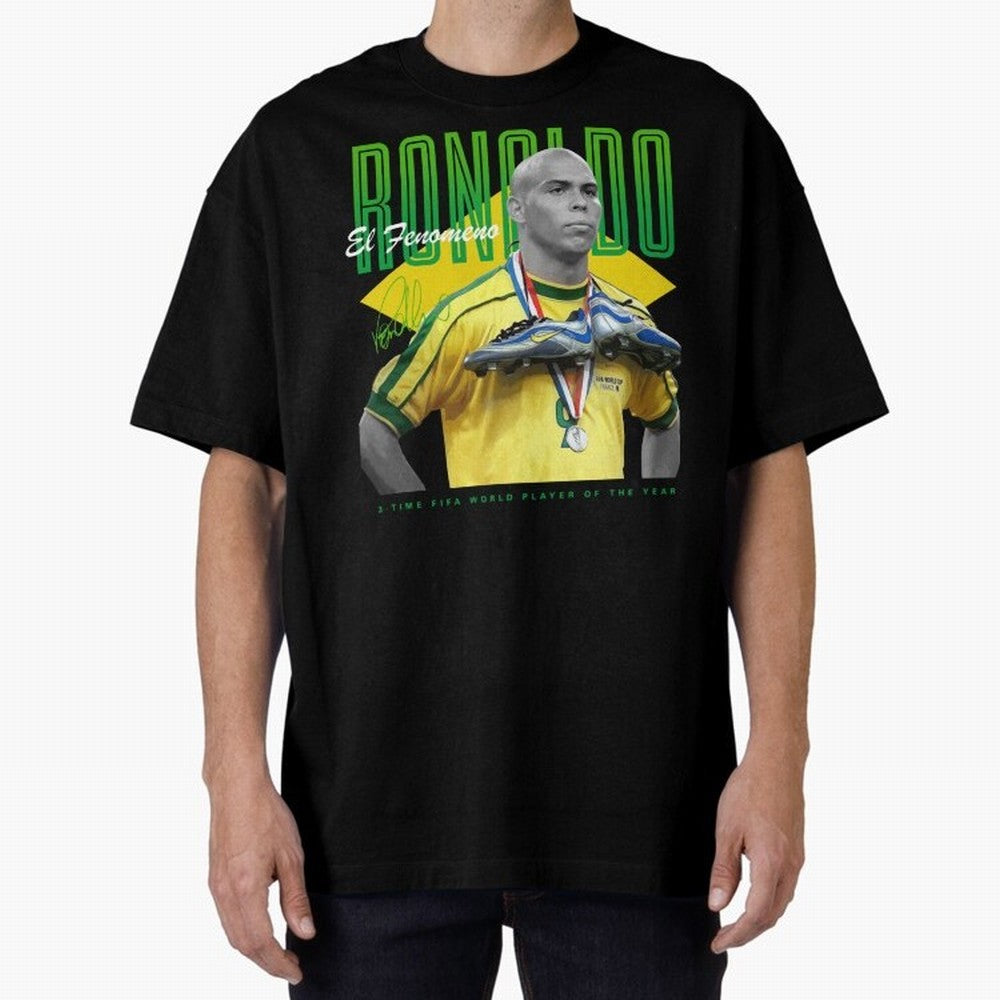 Ronaldo 3 Time Fifa World Player Of The Year Oversized T-Shirt Carry the Dream of Match Day Hype around FIFA World Cup 2026 Group Stage, Haaland, Brazil, Champion Mindset, Group Stage Buzz, Knockout Tension and Passionate Fan Culture; Great for