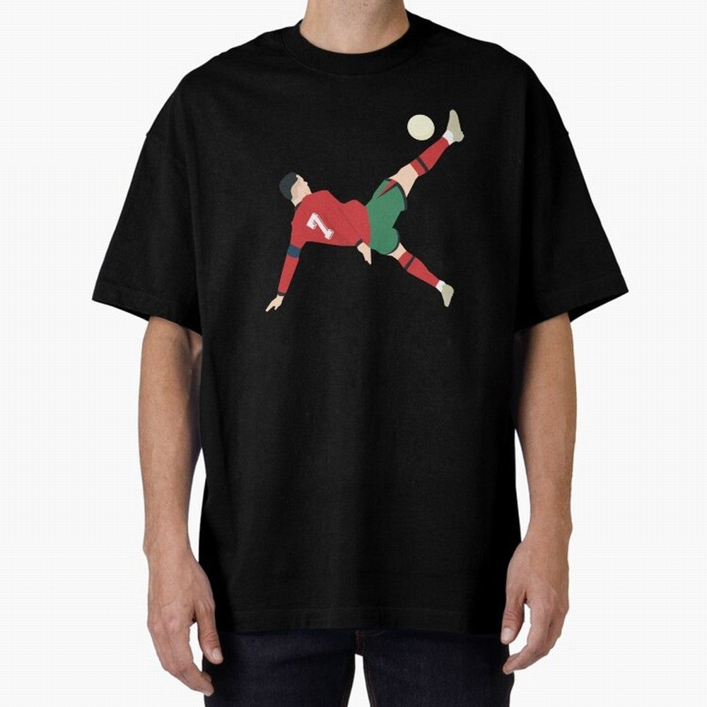 Cristiano Ronaldo CR7 Portugal Oversized T-Shirt Make Every Match About FIFA World Cup 2026 USA Canada Mexico Spirit, Highlighting England, Mbappe and Neymar, Champion Mindset, Group Stage Buzz, Knockout Tension and Passionate Fan Culture; Perfect