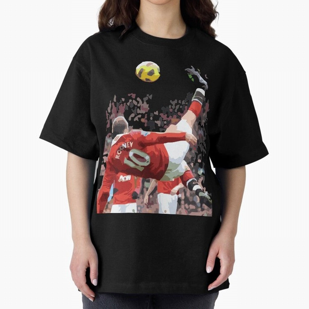 WAYNE ROONEY Oversized T-Shirt Share the Excitement of Global Football Passion for FIFA World Cup 2026, Celebrating Neymar, Spain, Vintage Soccer Flavor, Modern Football Stars, National Flags and Final Night Emotion; Ideal for Football Dads,