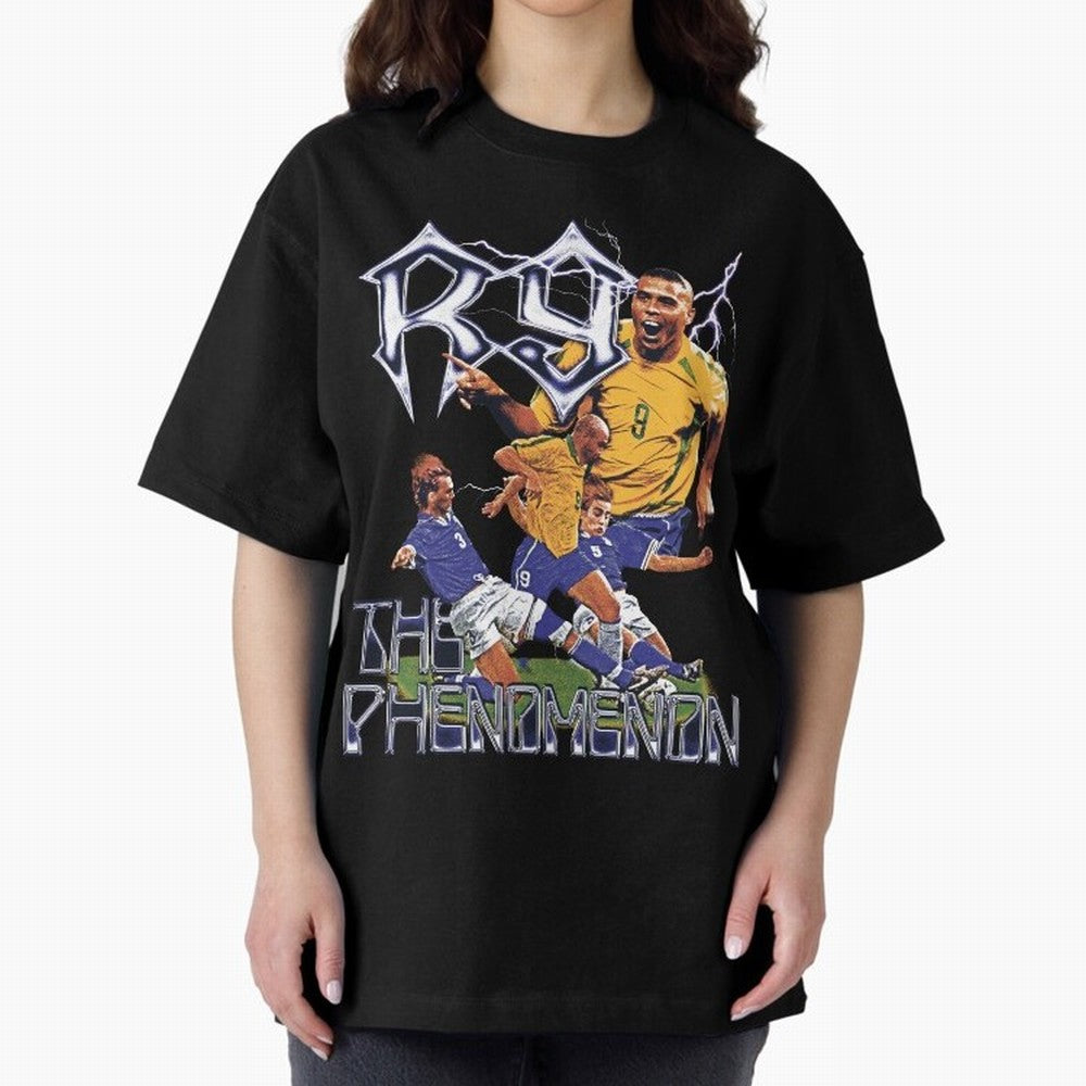 R9, The Phenomenon Oversized T-Shirt Follow Every Goal of Match Day Hype around FIFA World Cup 2026 Group Stage, Mbappe and Neymar, Portugal, Football History, Final Match Energy, Crowd Noise and Once in a Lifetime Moments; Ideal for Passionate