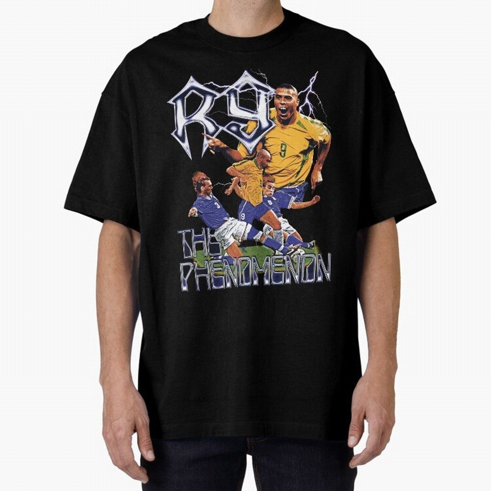 R9, The Phenomenon Oversized T-Shirt Follow Every Goal of Match Day Hype around FIFA World Cup 2026 Group Stage, Mbappe and Neymar, Portugal, Football History, Final Match Energy, Crowd Noise and Once in a Lifetime Moments; Ideal for Passionate