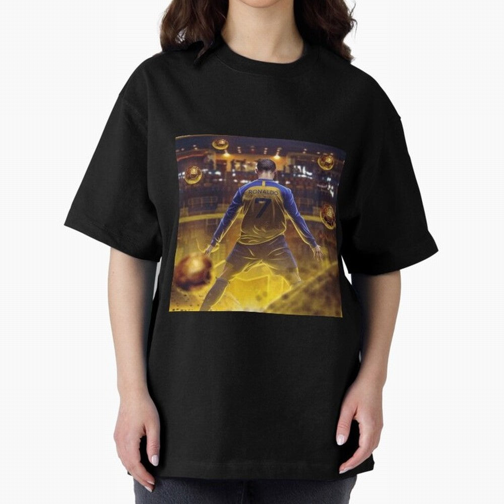 Ronaldo al nassr Oversized T-Shirt Make Your Look Match Match Day Hype around FIFA World Cup 2026 USA Canada Mexico, Haaland, Brazil, Portugal and Argentina, Classic Soccer Heritage, Championship Pressure, Fan Loyalty and International Pride; Built