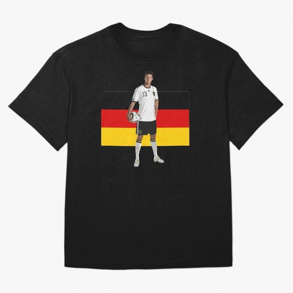 Michael Ballack - German Football Legend Oversized T-Shirt Make Memories around the FIFA World Cup 2026 USA Canada Mexico Journey through Messi and Cristiano Ronaldo Highlights, England Pride, Championship Spirit, Famous Goals, Roaring Crowds and