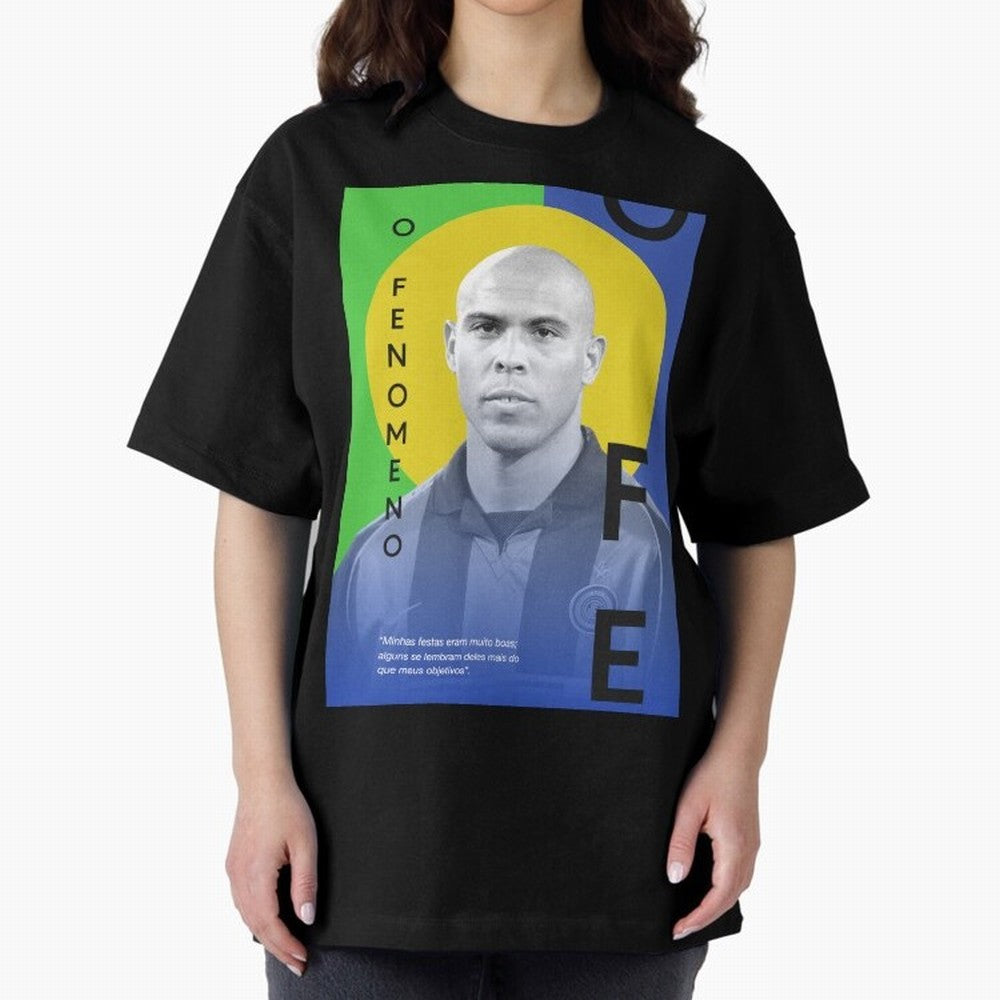 O Phenomenon Oversized T-Shirt Join the Countdown to Global Football Passion for FIFA World Cup 2026 Group Stage, with Messi and Cristiano Ronaldo, England, Stadium Chants, National Pride, Trophy Dreams and Unforgettable Football Memories; Great