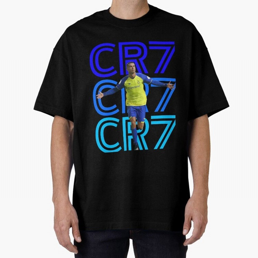 Christiano Ronaldo CR7 Oversized T-Shirt Represent Global Football Passion for FIFA World Cup 2026 Group Stage, Inspired by Neymar, Spain, Championship Spirit, Famous Goals, Roaring Crowds and International Football Unity; Made for Collectors Who