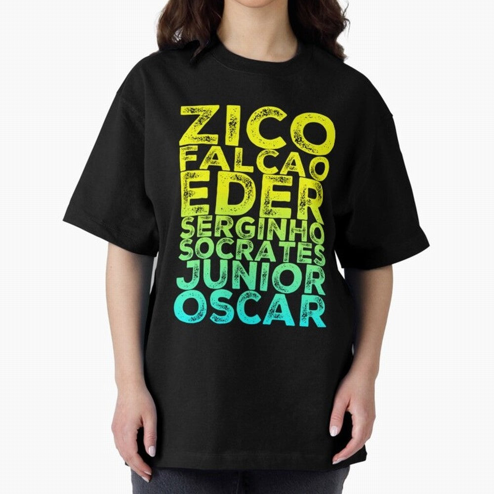 Brazil 1982 zico socrates eder best team never to win world cup79 Oversized T-Shirt Keep Football History Alive during Global Football Passion for FIFA World Cup 2026, Highlighting Messi, Brazil, Supporter Pride, Iconic Celebrations, Legendary