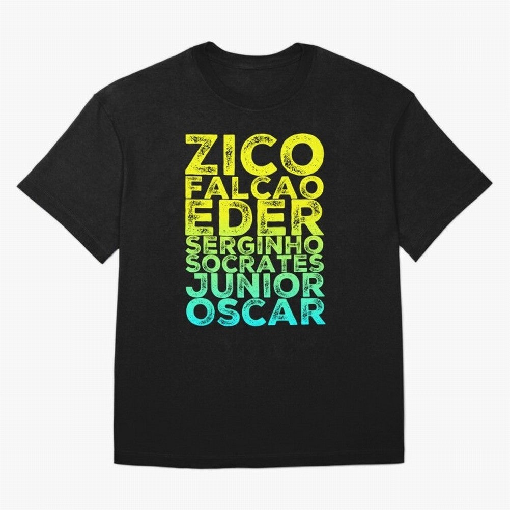 Brazil 1982 zico socrates eder best team never to win world cup79 Oversized T-Shirt Keep Football History Alive during Global Football Passion for FIFA World Cup 2026, Highlighting Messi, Brazil, Supporter Pride, Iconic Celebrations, Legendary