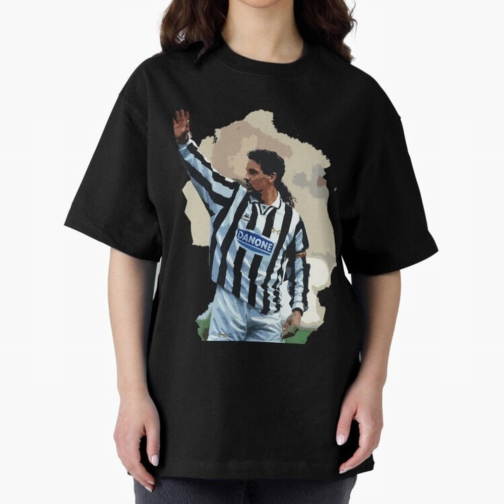 Roberto Baggio Oversized T-Shirt Celebrate National Team Dreams in FIFA World Cup 2026 USA Canada Mexico for Fans of Neymar and England, Bringing Goal Celebration Energy, Supporter Heritage, Football Icons and Worldwide Tournament Joy; Made for Die