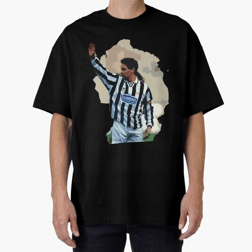 Roberto Baggio Oversized T-Shirt Celebrate National Team Dreams in FIFA World Cup 2026 USA Canada Mexico for Fans of Neymar and England, Bringing Goal Celebration Energy, Supporter Heritage, Football Icons and Worldwide Tournament Joy; Made for Die