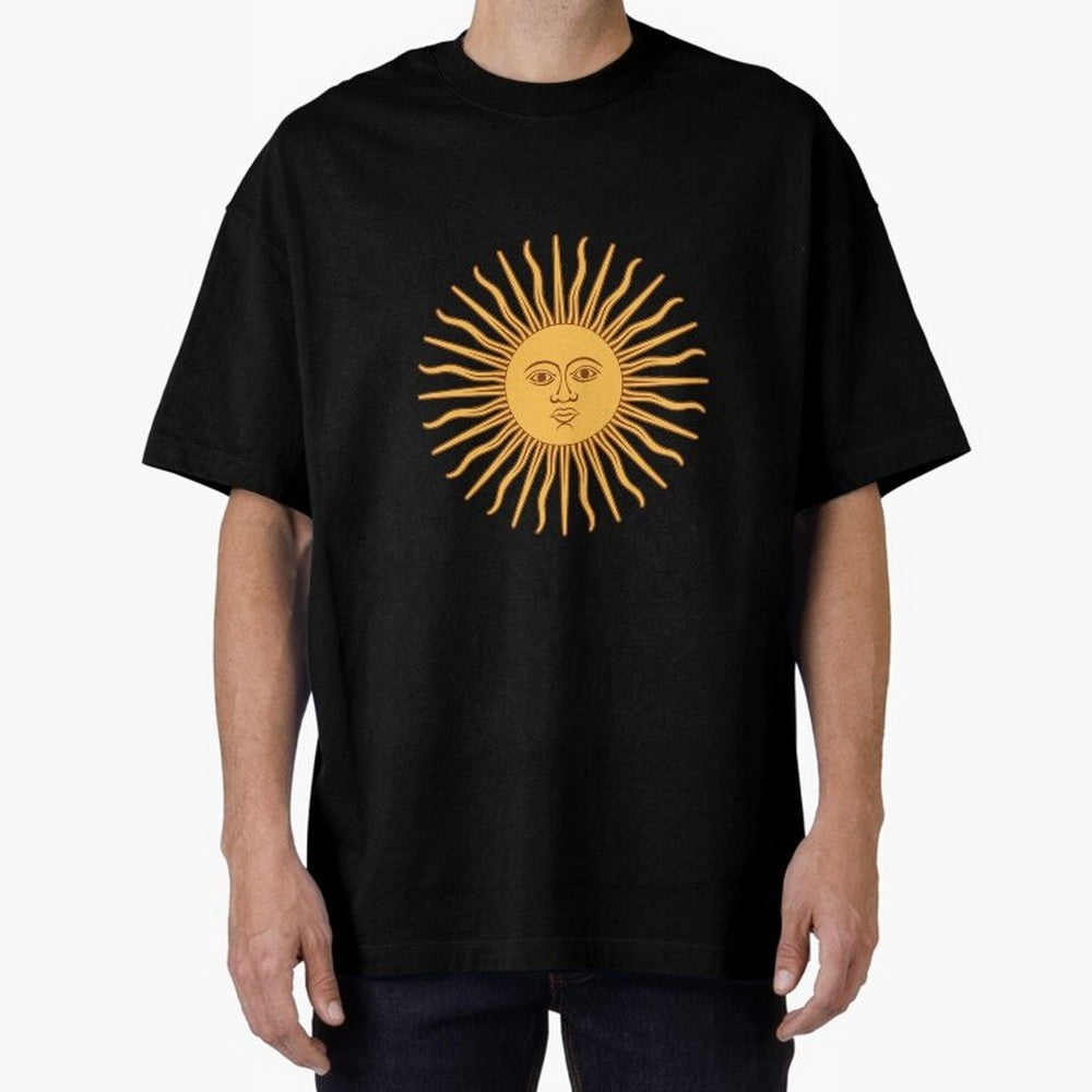 Argentina's Sun Oversized T-Shirt Make Game Day About FIFA World Cup 2026 USA Canada Mexico for Fans of CR7 and Messi and Argentina, France and Brazil, Bringing Stadium Memories, Football Loyalty, International Chants and Championship Tradition;