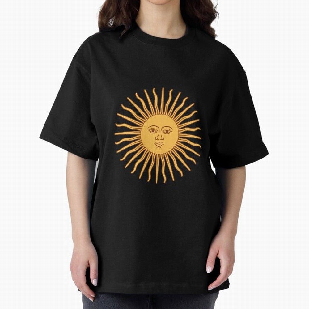 Argentina's Sun Oversized T-Shirt Make Game Day About FIFA World Cup 2026 USA Canada Mexico for Fans of CR7 and Messi and Argentina, France and Brazil, Bringing Stadium Memories, Football Loyalty, International Chants and Championship Tradition;