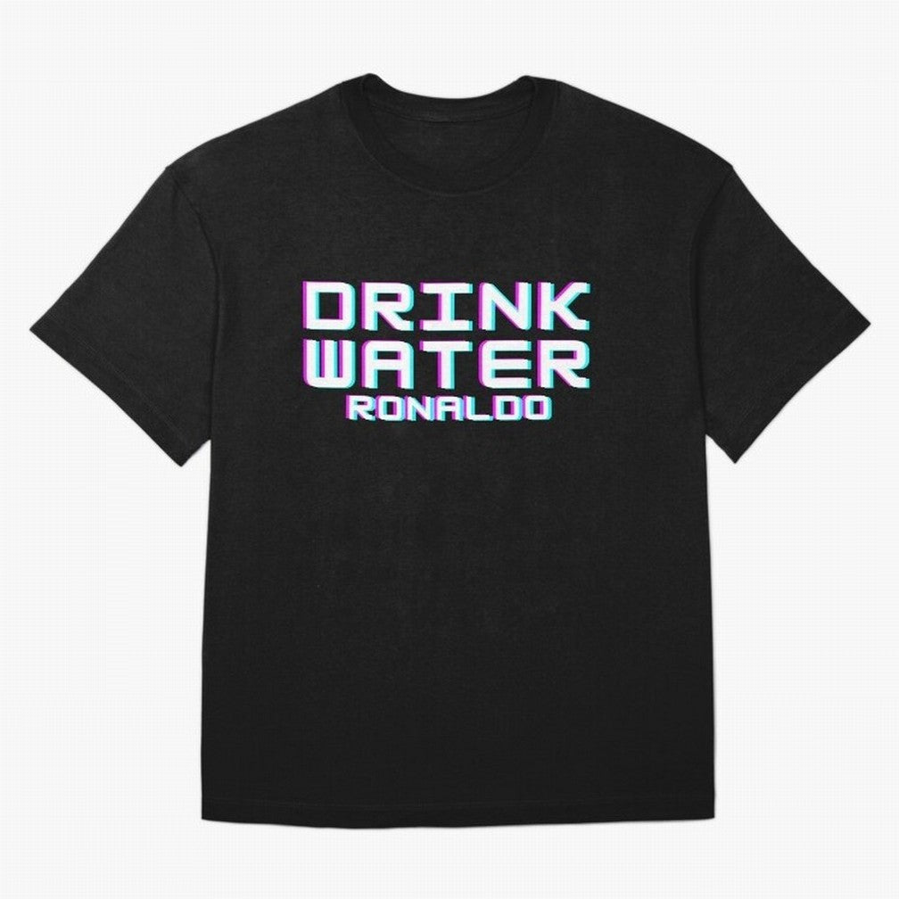 drink water ronaldo Oversized T-Shirt Capture FIFA World Cup 2026 Group Stage Spirit, Driven by Portugal, CR7, Football Festival Excitement, Trophy Ambitions, Country Rivalries and Star Player Buzz; Perfect for Supporters Who Want Bold Football