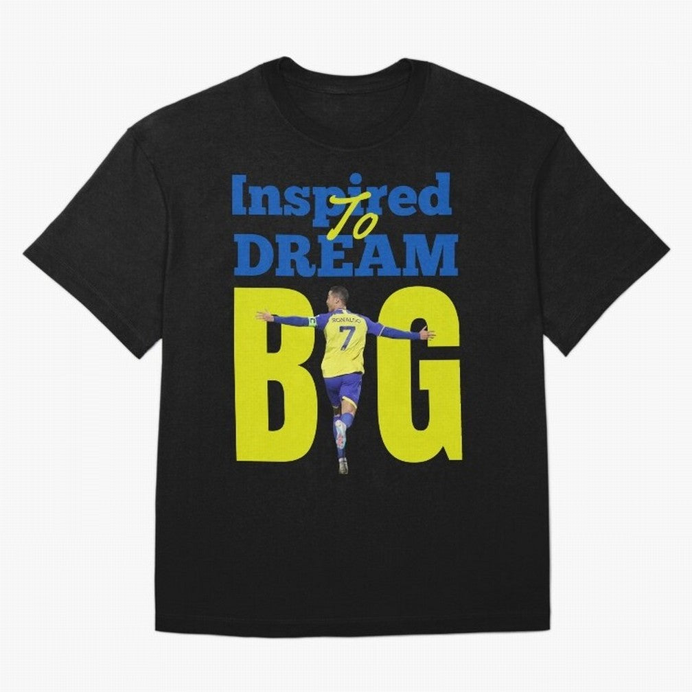 Inspired To Dream Big Oversized T-Shirt Live the Energy of FIFA World Cup 2026 Spirit, with Portugal, Spain and Germany, CR7, Soccer Culture, Superstar Moments, National Team Dreams and Competitive Fire; Perfect for Fans, Collectors, Family