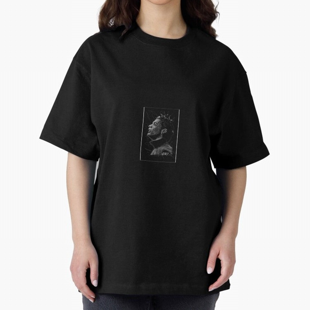 Ronaldo sticker Oversized T-Shirt Celebrate Football Dreams Across FIFA World Cup 2026 for Fans of Mbappe and Germany, Bringing Vintage Soccer Flavor, Modern Football Stars, National Flags and Final Night Emotion; Ideal for Fans Who Follow Messi,