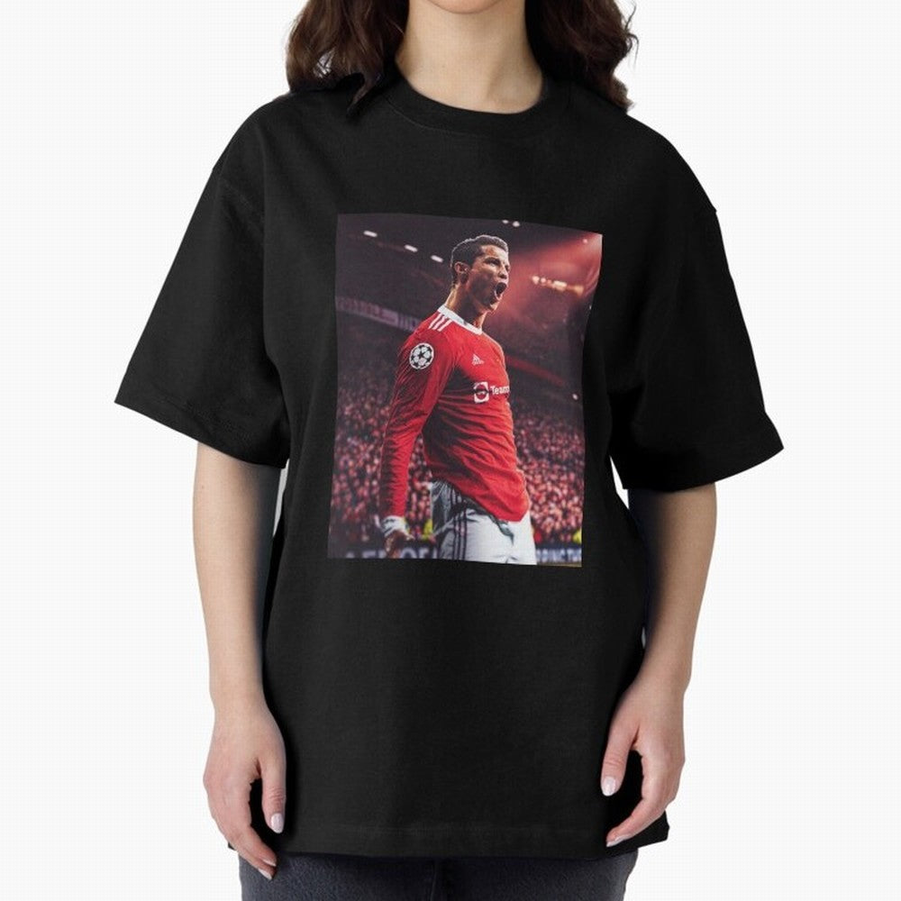 Cristiano Ronaldo CR7 Manchester Home 202122,Ronaldo Gifts, Ronaldo Best Selling , Ronaldo Top Item Oversized T-Shirt Show Your Tournament Heart for FIFA World Cup 2026 USA Canada Mexico for Fans of Mbappe and Spain and Netherlands, Bringing Game