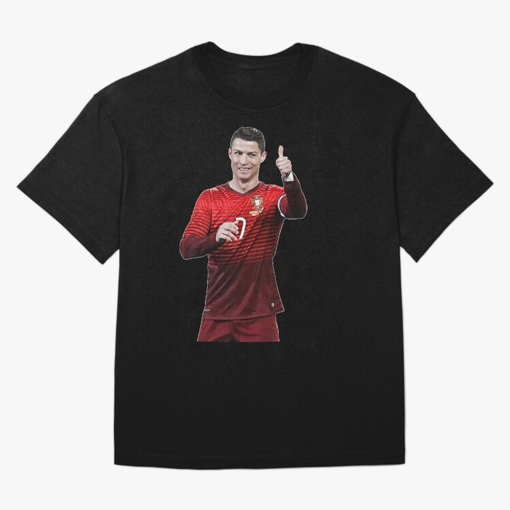 Ronaldo Thumbs Up Oversized T-Shirt Cheer for Match Day Hype around FIFA World Cup 2026, Haaland and Mbappe, Argentina and Brazil, Game Day Rituals, Football Legends, Country Pride and the Road to the Final; Perfect for People Who Love Argentina,