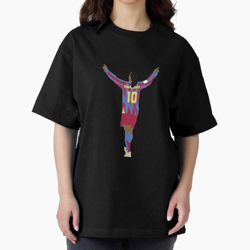 Ronaldinho FC Barcelona Oversized T-Shirt Show Up for the Glory of Global Football Passion for FIFA World Cup 2026 Group Stage, Built around Neymar, Germany, Game Day Rituals, Football Legends, Country Pride and the Road to the Final; Great for