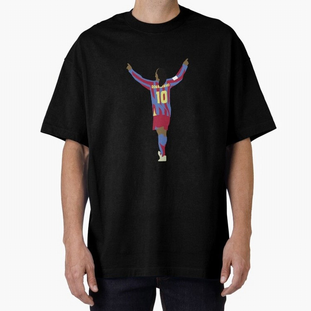 Ronaldinho FC Barcelona Oversized T-Shirt Show Up for the Glory of Global Football Passion for FIFA World Cup 2026 Group Stage, Built around Neymar, Germany, Game Day Rituals, Football Legends, Country Pride and the Road to the Final; Great for
