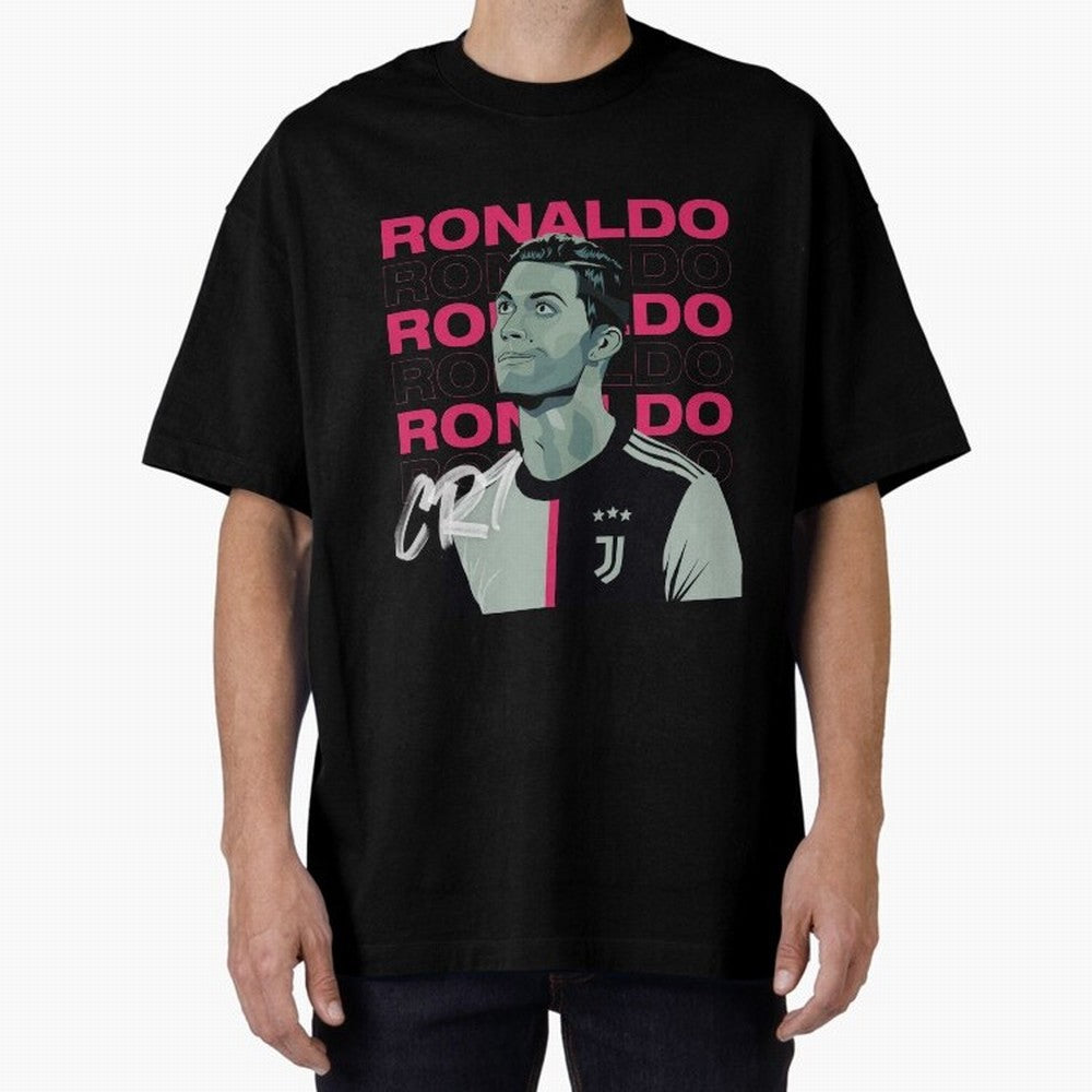 Ronaldo Oversized T-Shirt Keep Football History Alive during Global Football Passion for FIFA World Cup 2026 USA Canada Mexico, Built around Messi and Cristiano Ronaldo, Brazil, Championship Spirit, Famous Goals, Roaring Crowds and International