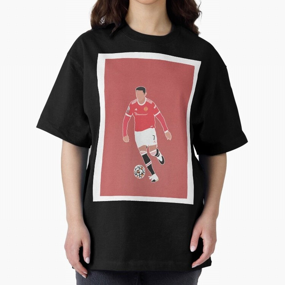 Cristiano Ronaldo 2 Oversized T-Shirt Bring Retro Soccer Energy to the FIFA World Cup 2026 Group Stage Journey through Mbappe Highlights, Argentina Pride, Supporter Pride, Iconic Celebrations, Legendary Names and Global Match Day Energy; Perfect
