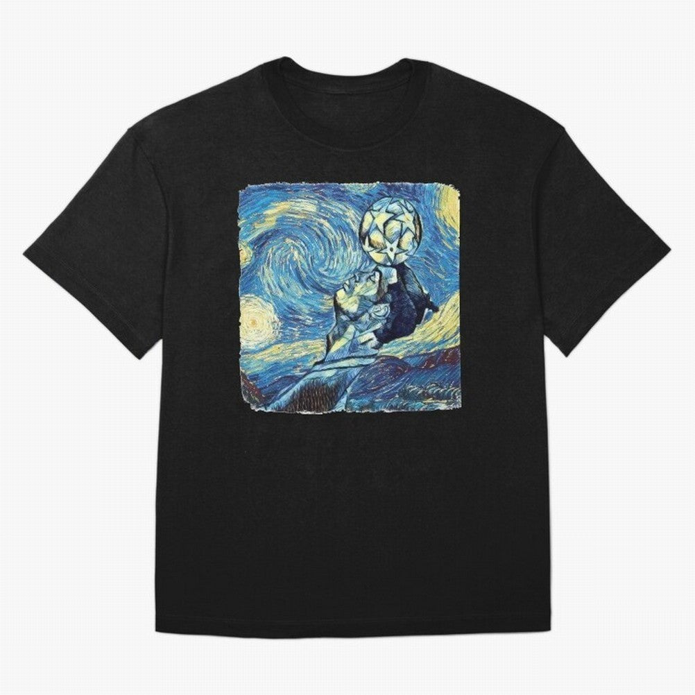 Ronaldo Ronaldo Van Gogh Style Oversized T-Shirt Make Memories around FIFA World Cup 2026 Group Stage for Fans of Messi and Cristiano Ronaldo and Argentina, France and Brazil, Bringing Football Festival Excitement, Trophy Ambitions, Country