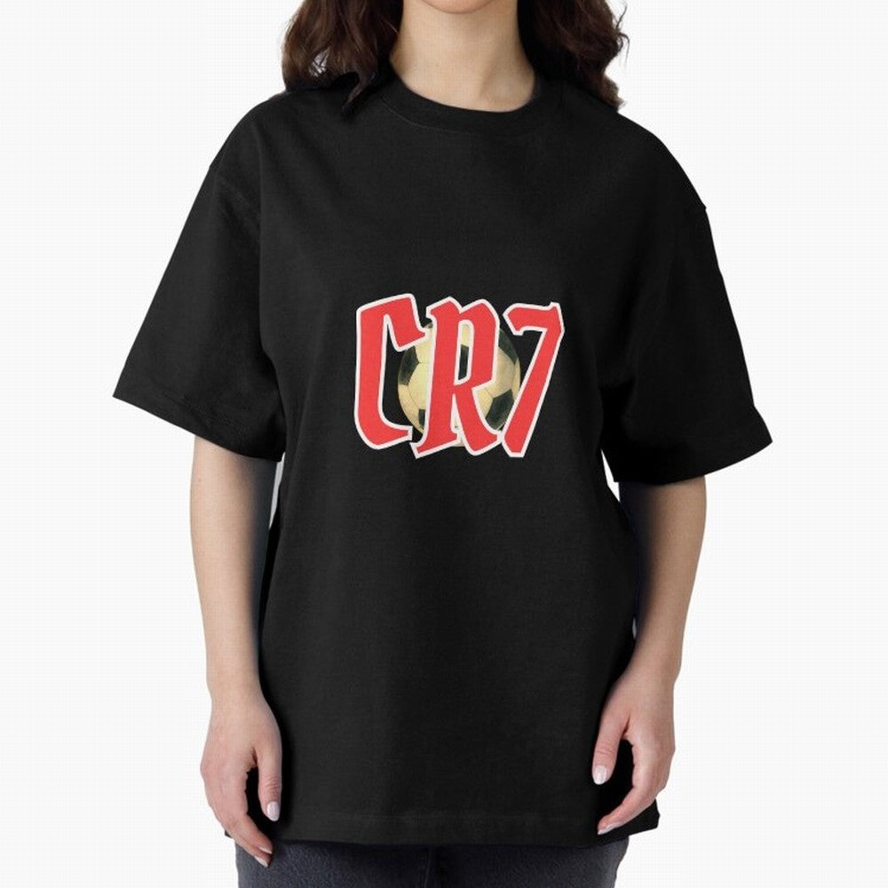 CR7 RED Oversized T-Shirt Honor the Beautiful Game during the FIFA World Cup 2026 Group Stage Journey through CR7 Highlights, Portugal, Spain and Germany Pride, Soccer Culture, Superstar Moments, National Team Dreams and Competitive Fire; Great for