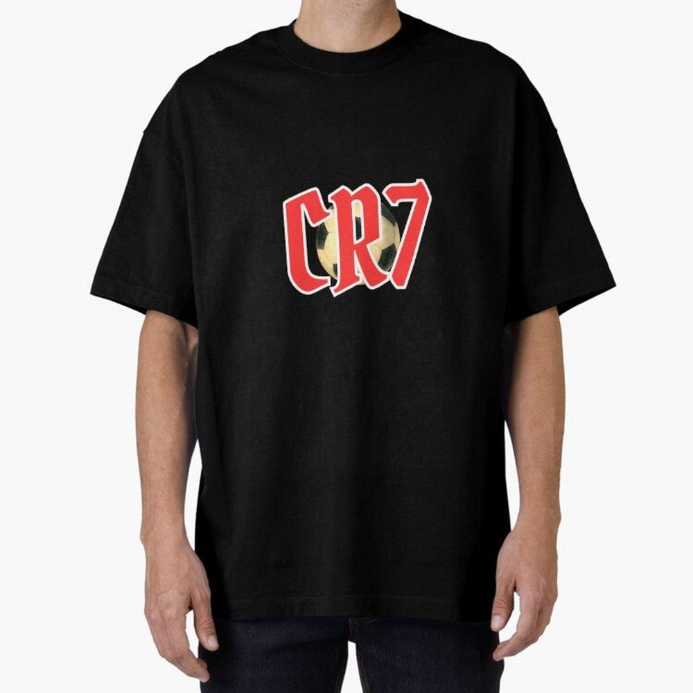 CR7 RED Oversized T-Shirt Honor the Beautiful Game during the FIFA World Cup 2026 Group Stage Journey through CR7 Highlights, Portugal, Spain and Germany Pride, Soccer Culture, Superstar Moments, National Team Dreams and Competitive Fire; Great for