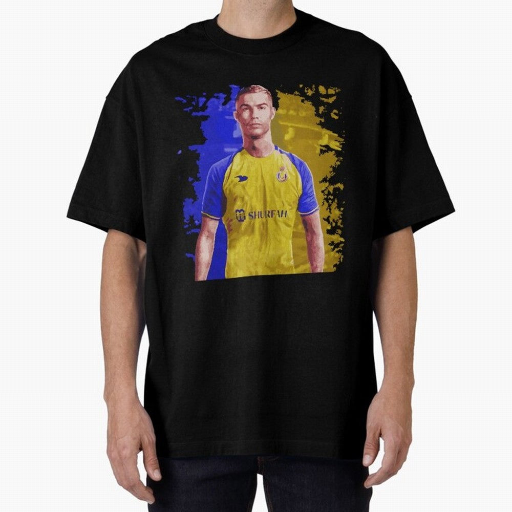 Ronaldo CR7 al nassr Oversized T-Shirt Turn Up for Match Day Hype around FIFA World Cup 2026 USA Canada Mexico, Neymar, Haaland and Cristiano Ronaldo, Argentina and Brazil, Championship Spirit, Famous Goals, Roaring Crowds and International