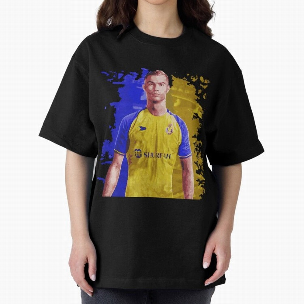 Ronaldo CR7 al nassr Oversized T-Shirt Turn Up for Match Day Hype around FIFA World Cup 2026 USA Canada Mexico, Neymar, Haaland and Cristiano Ronaldo, Argentina and Brazil, Championship Spirit, Famous Goals, Roaring Crowds and International