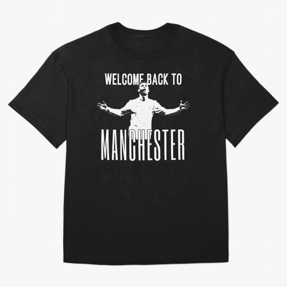 Welcome back to Manchester Ronaldo Oversized T-Shirt Show Your Tournament Heart for FIFA World Cup 2026 Spirit, Inspired by Netherlands, Cristiano Ronaldo, Haaland and CR7, Tournament Hype, Historic Matchups, Family Viewing Parties and Global