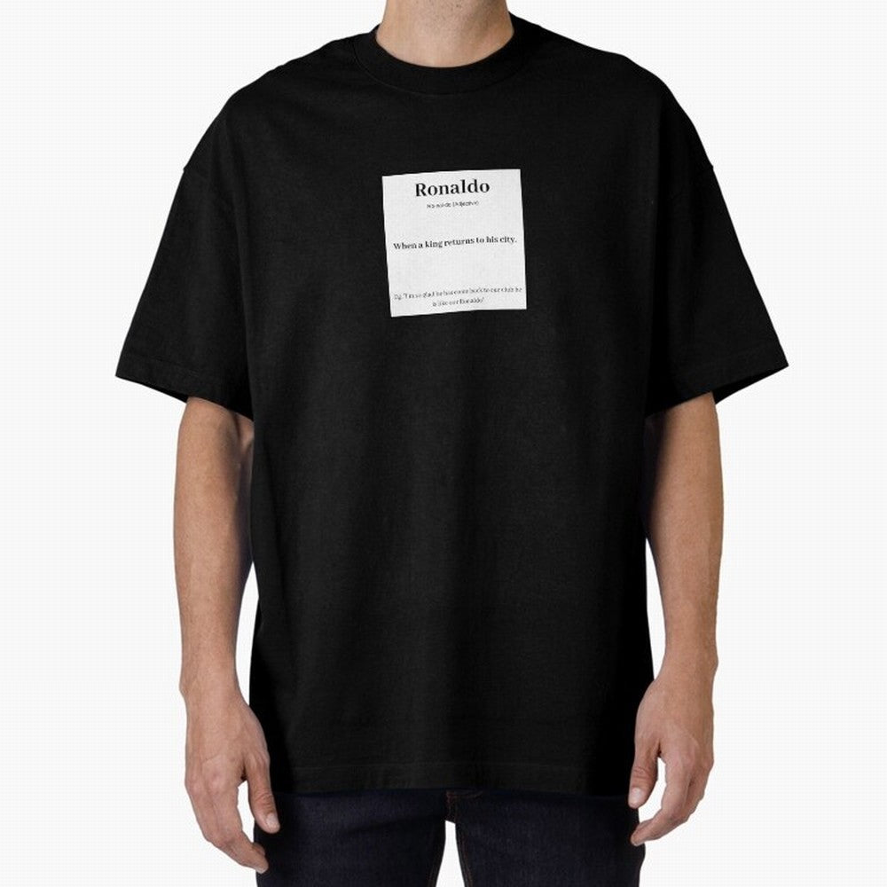 Ronaldo Football Definition - Funny Gift For Football Lovers Sticker Sticker Oversized T-Shirt Remember Iconic Moments from Match Day Hype around FIFA World Cup 2026 USA Canada Mexico, Neymar, Haaland and Cristiano Ronaldo, Argentina, France and