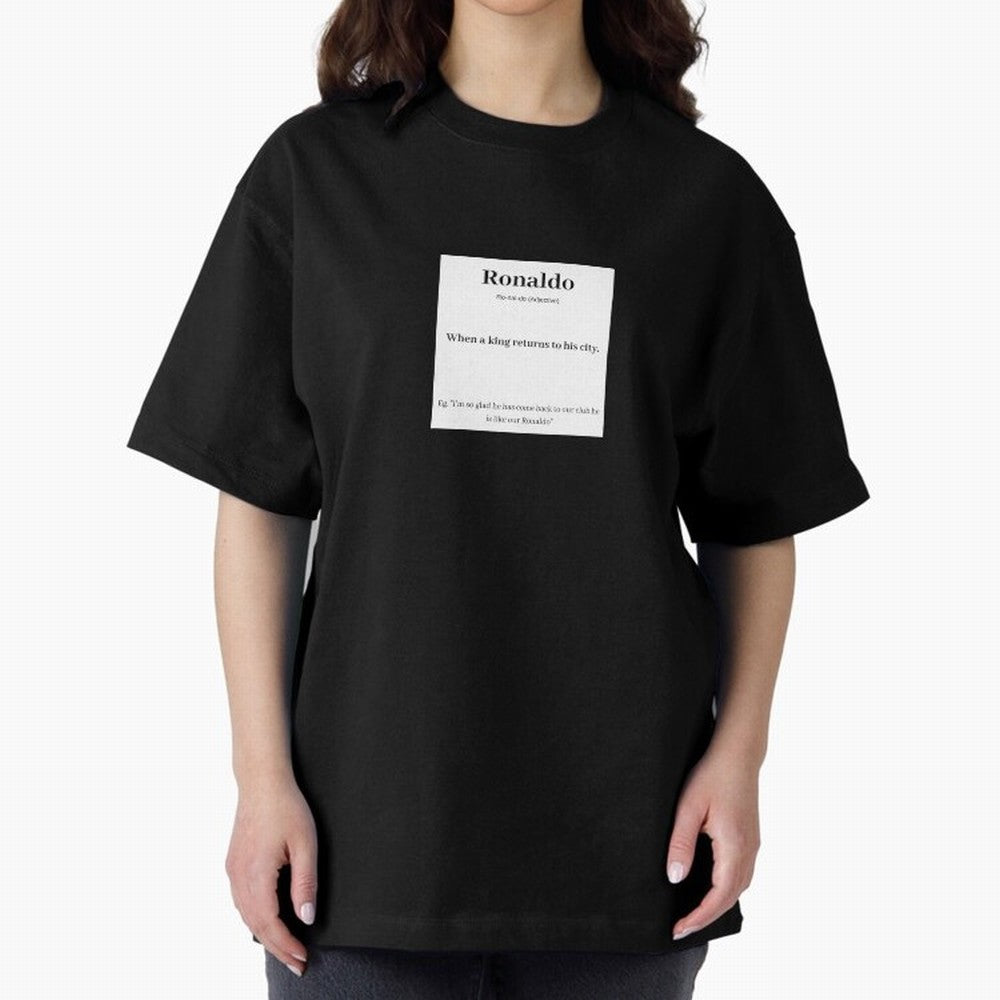 Ronaldo Football Definition - Funny Gift For Football Lovers Sticker Sticker Oversized T-Shirt Remember Iconic Moments from Match Day Hype around FIFA World Cup 2026 USA Canada Mexico, Neymar, Haaland and Cristiano Ronaldo, Argentina, France and