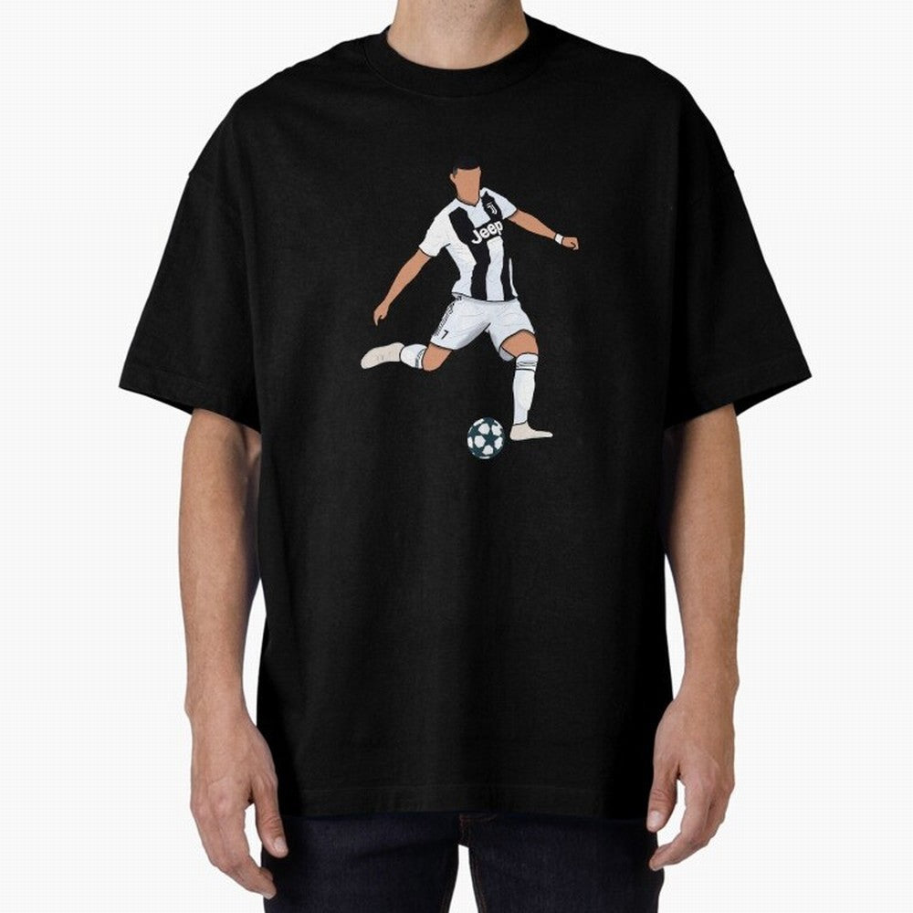 Ronaldo Oversized T-Shirt Stand Out with Spirit from FIFA World Cup 2026 Group Stage Spirit, with Argentina and Brazil, Haaland and Mbappe, Match Day Excitement, Supporter Culture, Golden Goals and Global Football Passion; Perfect for Fans,