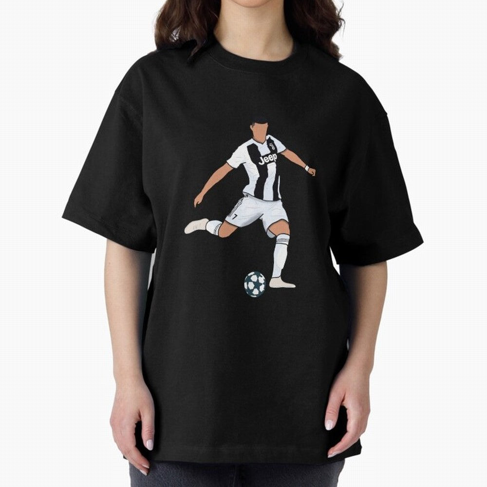 Ronaldo Oversized T-Shirt Stand Out with Spirit from FIFA World Cup 2026 Group Stage Spirit, with Argentina and Brazil, Haaland and Mbappe, Match Day Excitement, Supporter Culture, Golden Goals and Global Football Passion; Perfect for Fans,